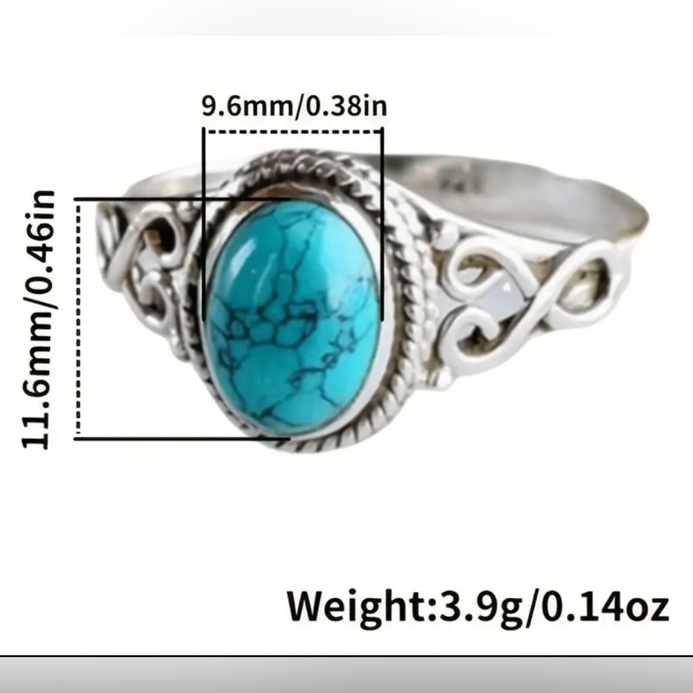Turquoise Ring Size 9 - Picture 3 of 4